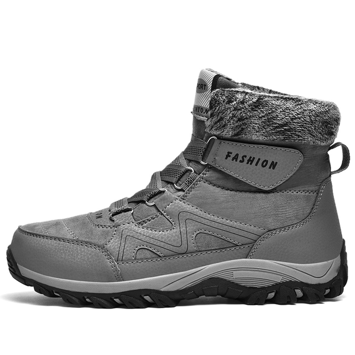 SHANDIAN - Zapatillas hombre botas de monta?a Impermeable Gris