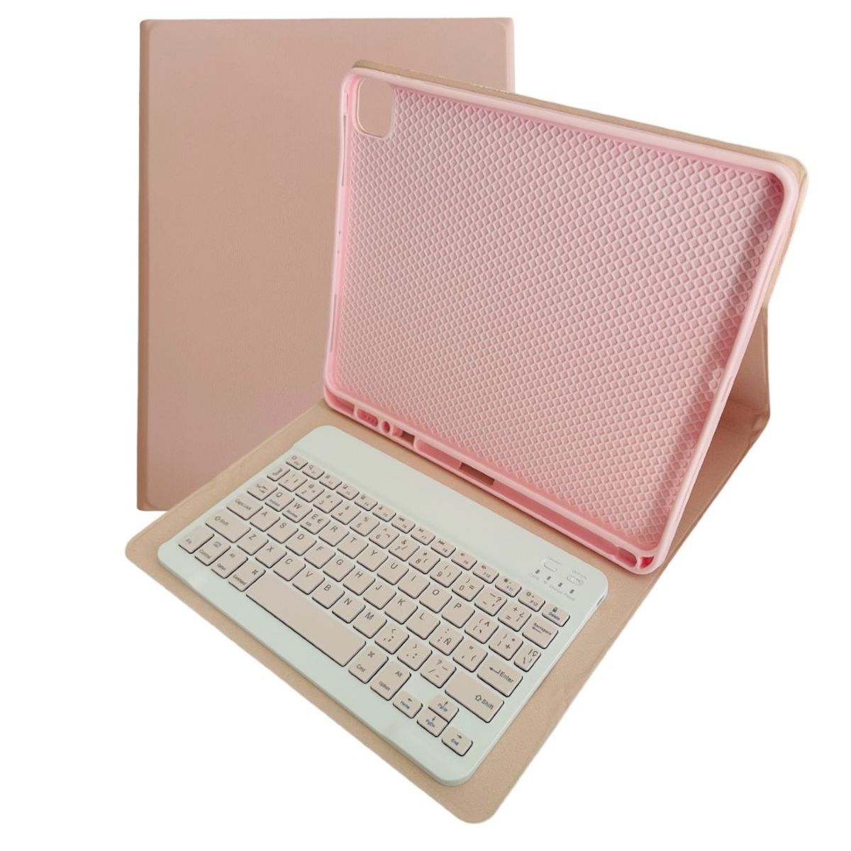 GENERICO - Funda Con Teclado Rosado Para iPad Air 13 M3 2025 Con Ranura