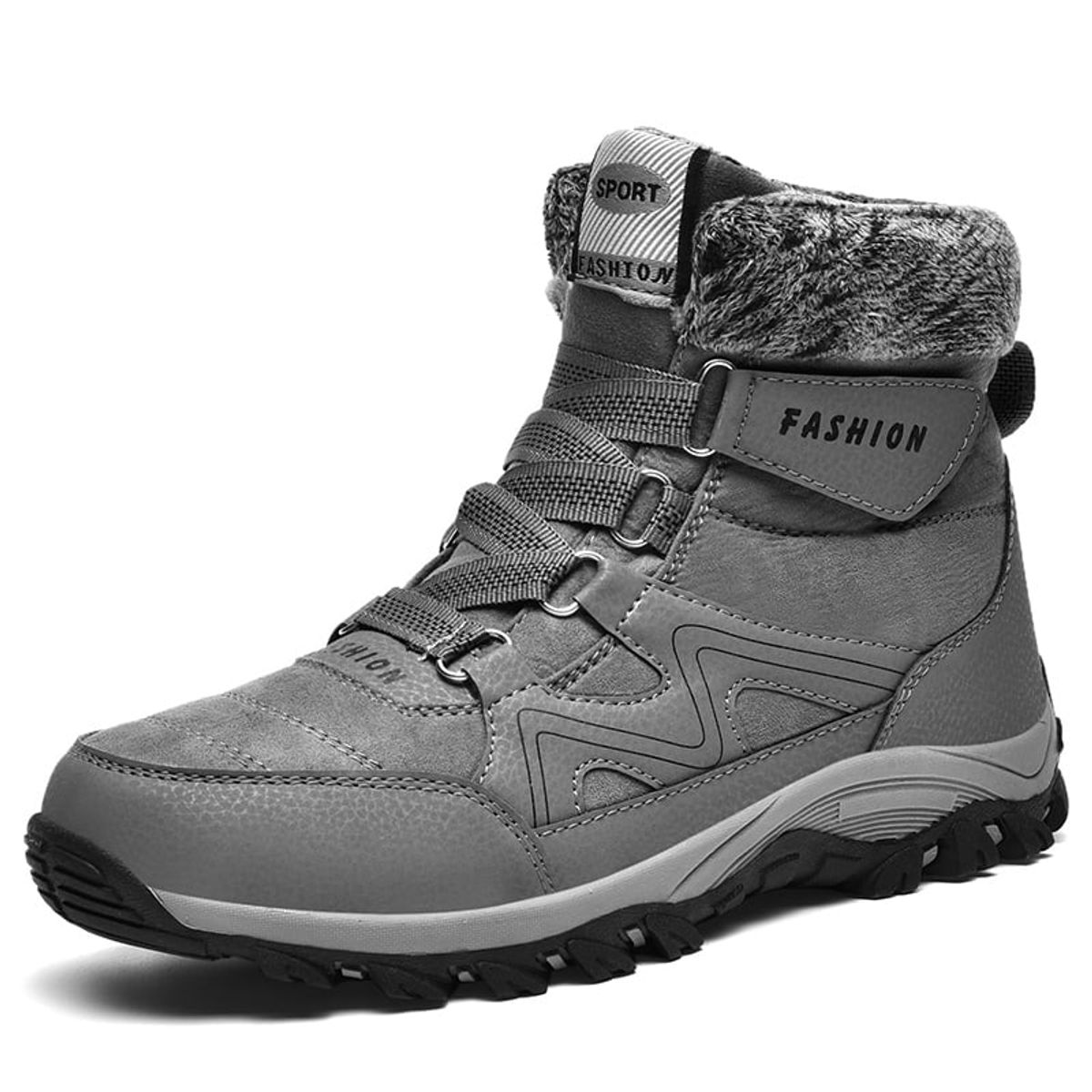 SHANDIAN - Zapatillas hombre botas de monta?a Impermeable Gris