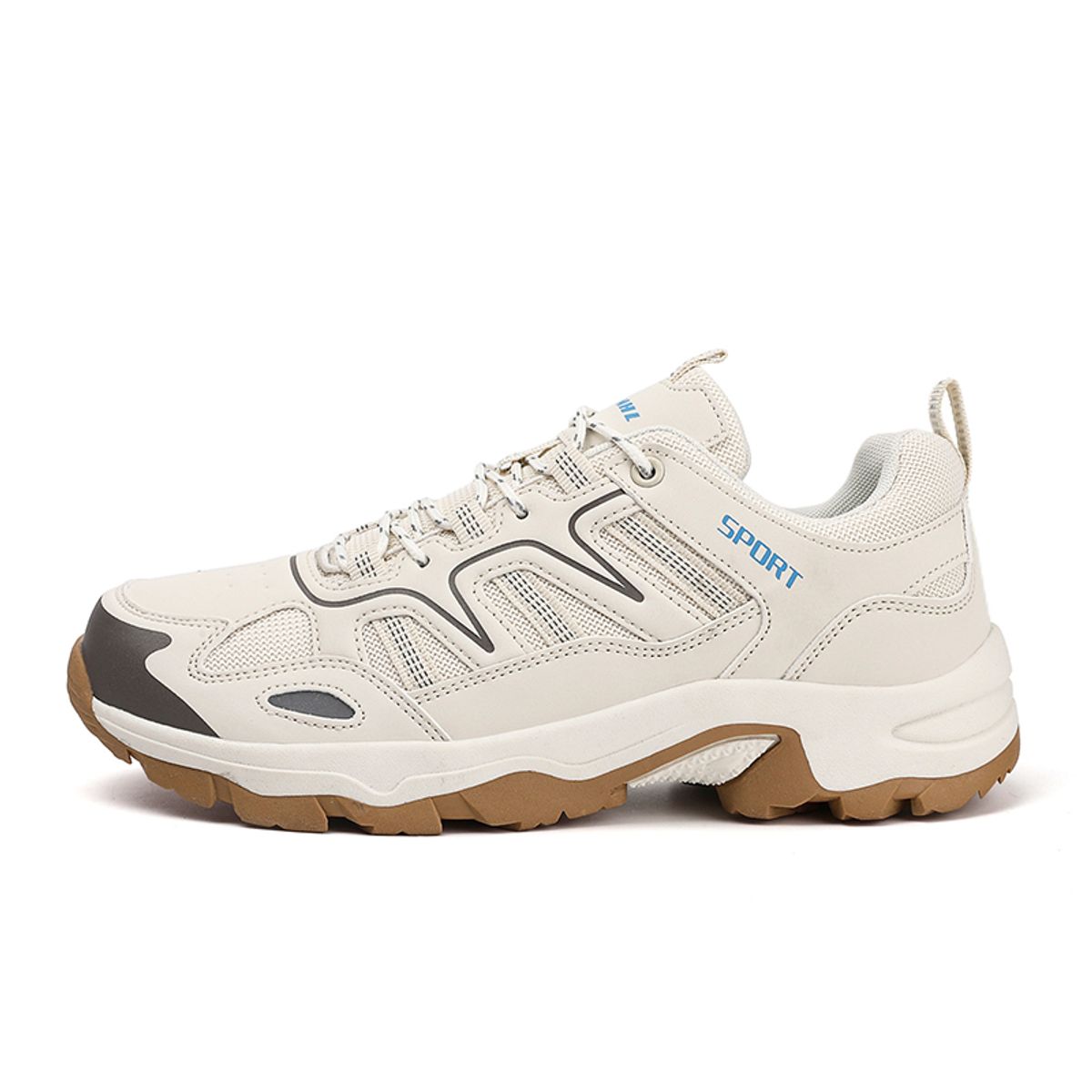 SHANDIAN - Zapatillas Outdoor Deportivos Hombre Beige