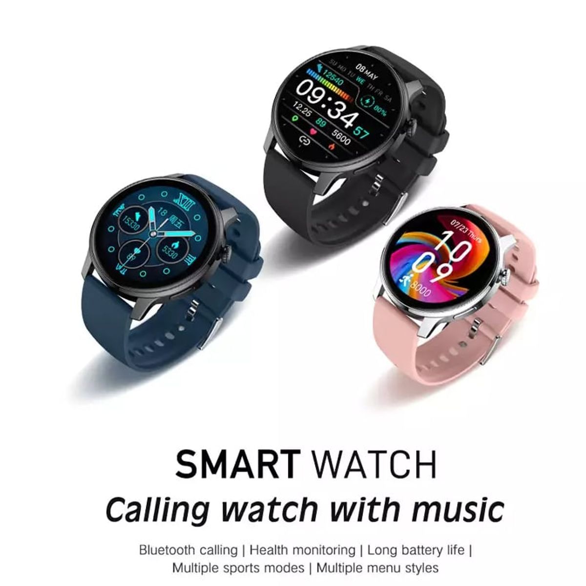 LENOVO - S46 reloj inteligente deportivo y Redmi AirDots 2 - Rosa y Estuchen