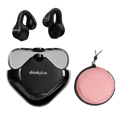 LENOVO - XT61 De Audífonos-Negro y Bolsa Pro de almacenamiento-Rosa