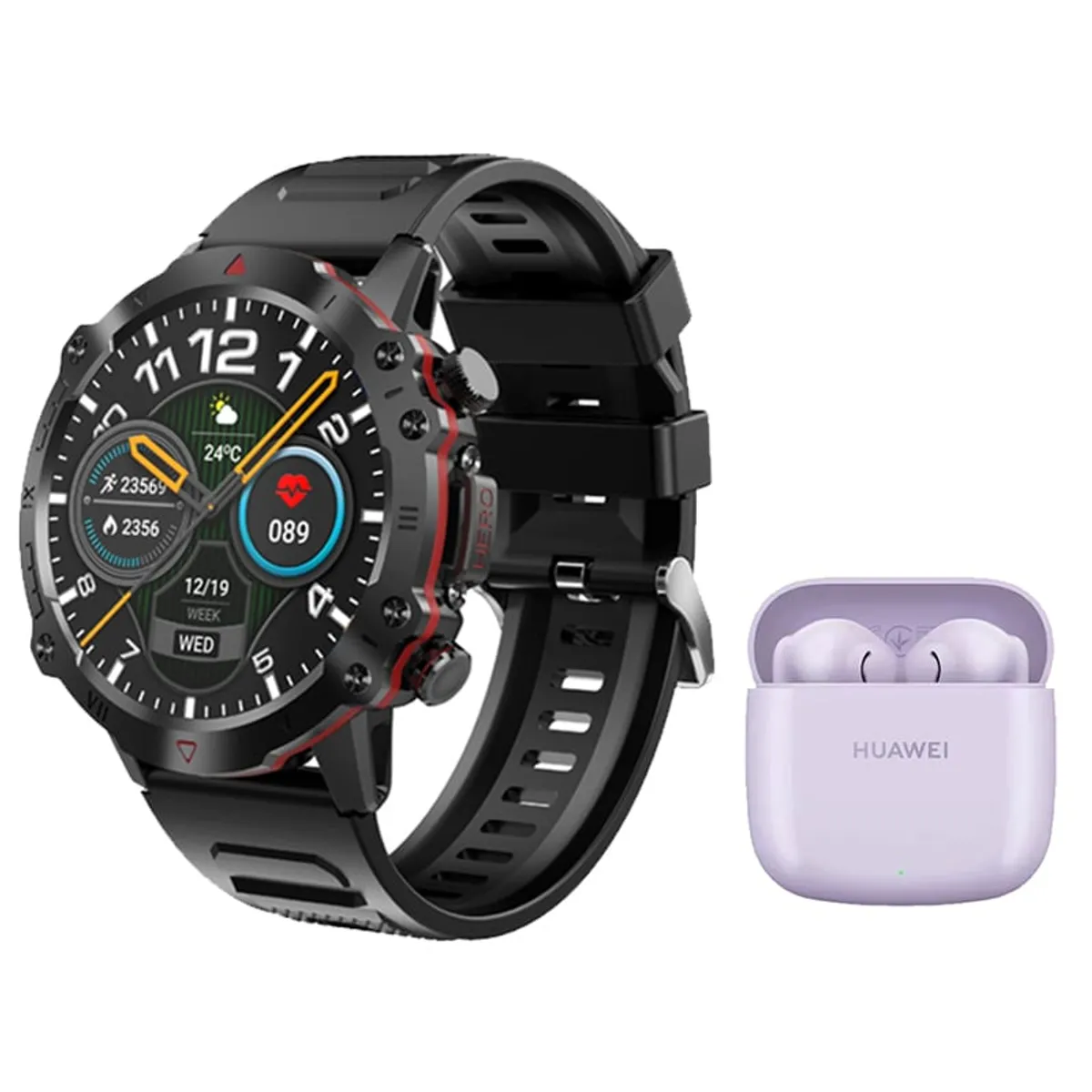 HUAWEI - Huawei Freebuds SE 2-Morado Audifonos y Toumi GT-D-B Reloj inteligente