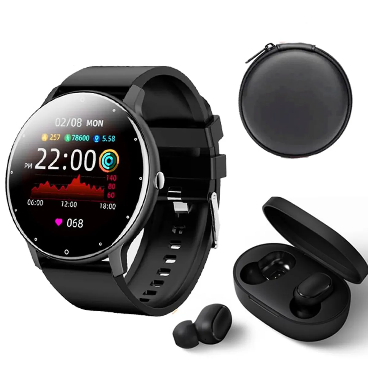 XIAOMI - Xiaomi Airdots 2 Tws Audifonos y Toumi Fit 2-B Reloj inteligente y Estuche