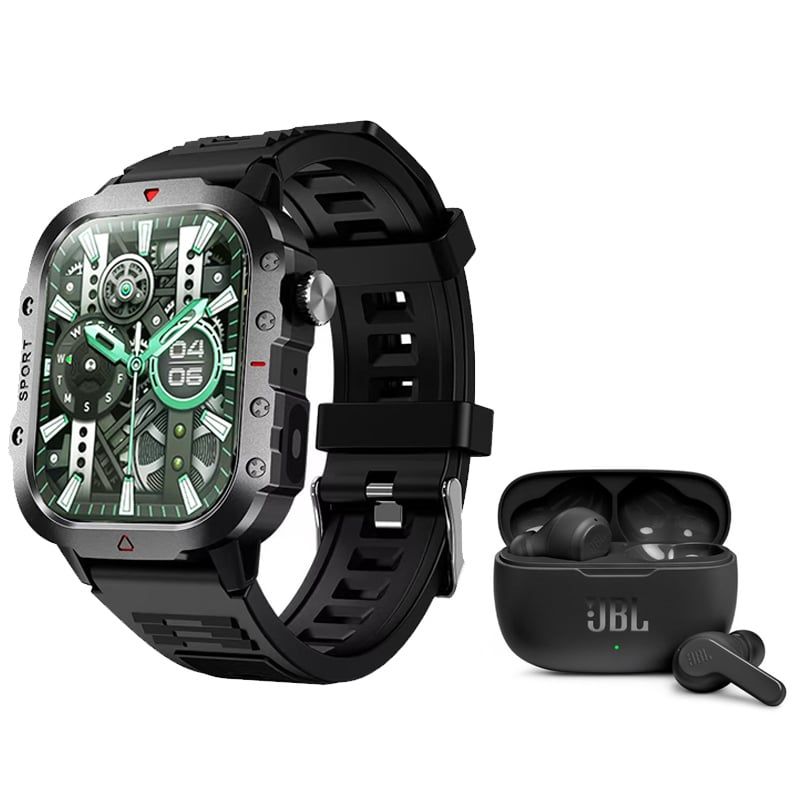 JBL - Audífonos JBL Wave 200 TWS Negro y Toumi GT-K reloj inteligente