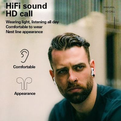 Imagen 2 del producto Set de 2 audífonos HT38 TWS Bluetooth - Blanco