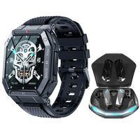 GM2 PRO De Audífono tws y Toumi GT3 Reloj inteligente-Negro