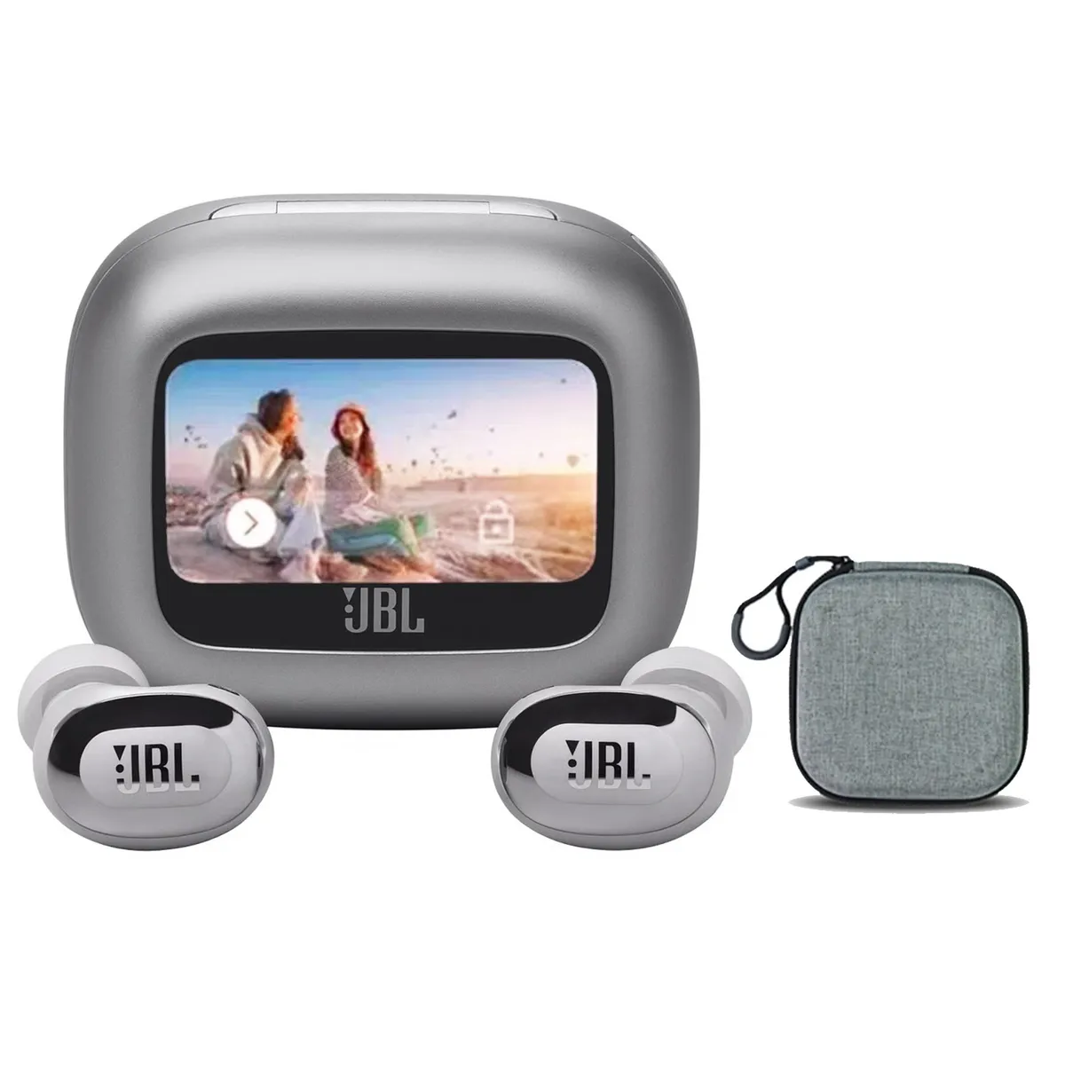 JBL - Audífonos Bluetooth JBL Live Buds 3 ANC Plata Y Estuche