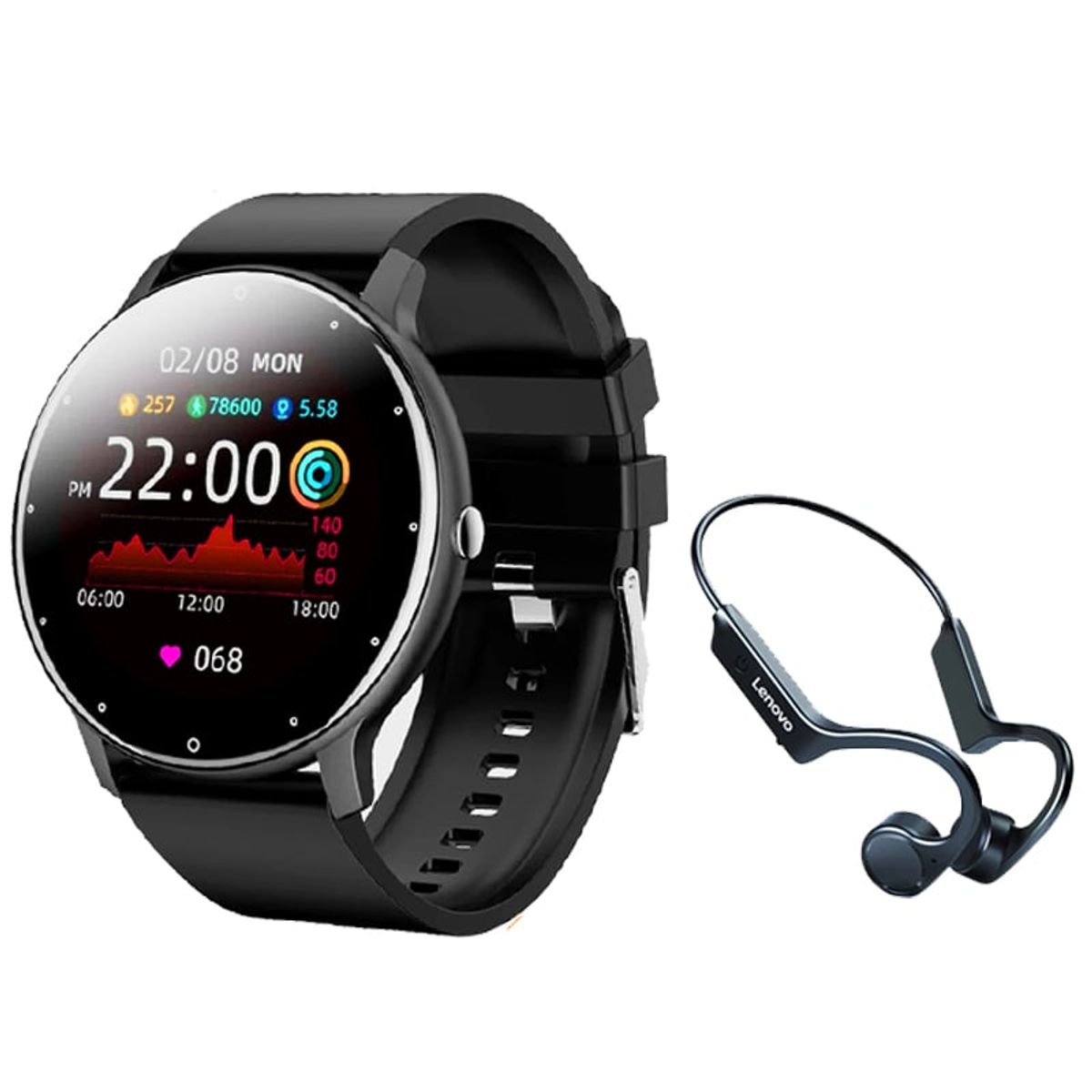 LENOVO - Lenovo X4 De Audífonos tws y Toumi Watch Fit 2 Reloj inteligente