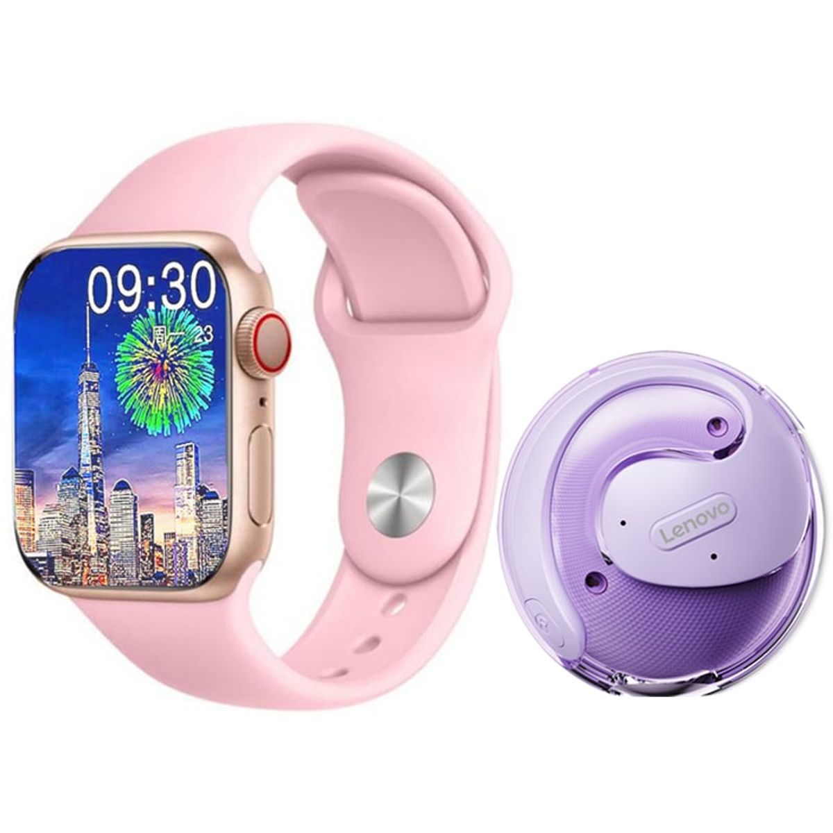 LENOVO - Audífonos Lenovo X15 PRO-Morado y Toumi S9 Pro-P Reloj inteligente