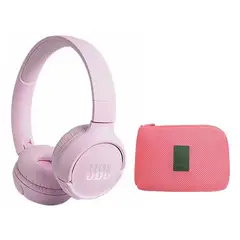 JBL - Audífono Inalámbrico Tune 510BT Rosa Y Toumi Audífono Estuche
