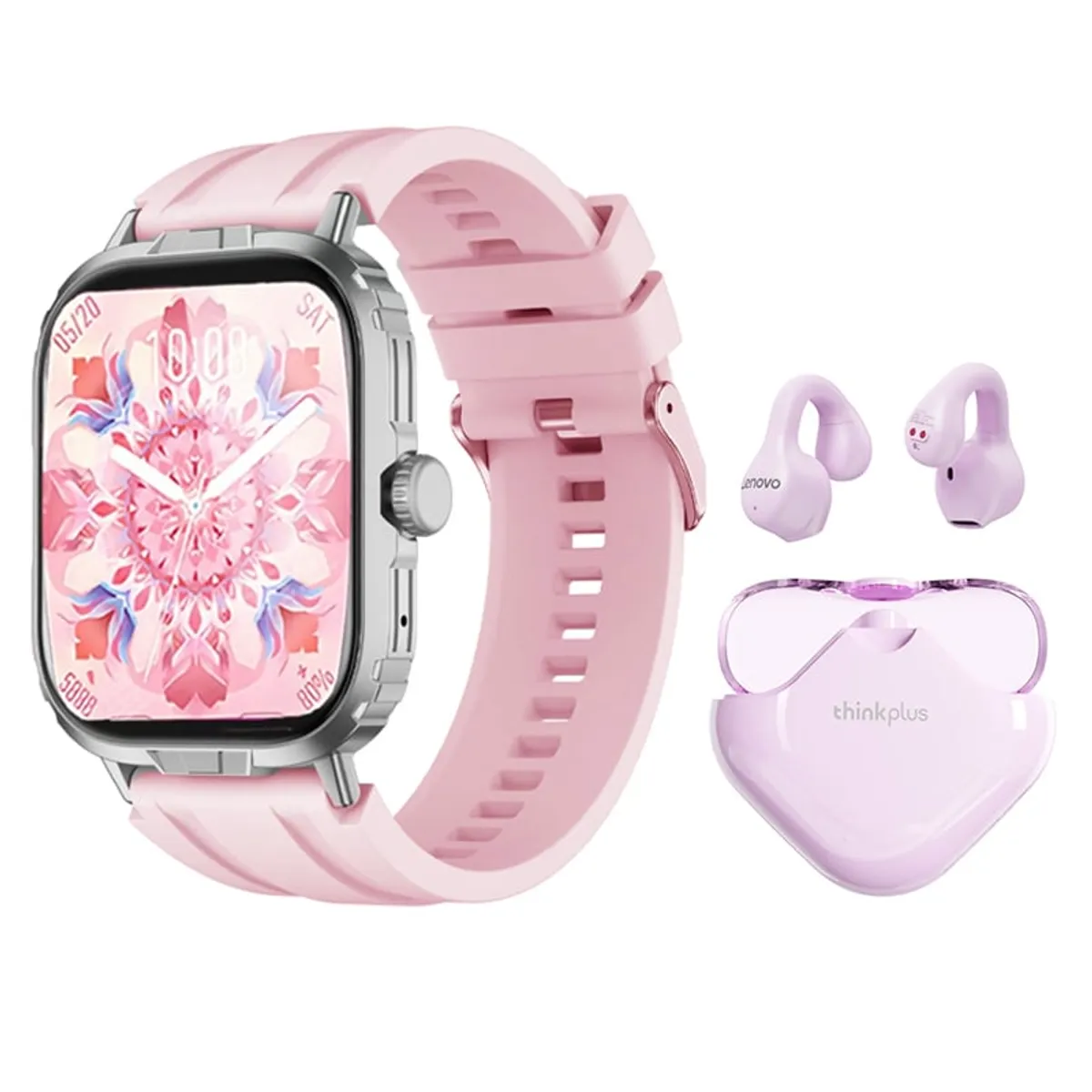 LENOVO - Lenovo XT61 Audífonos tws y Toumi Watch GT-M-Rosa