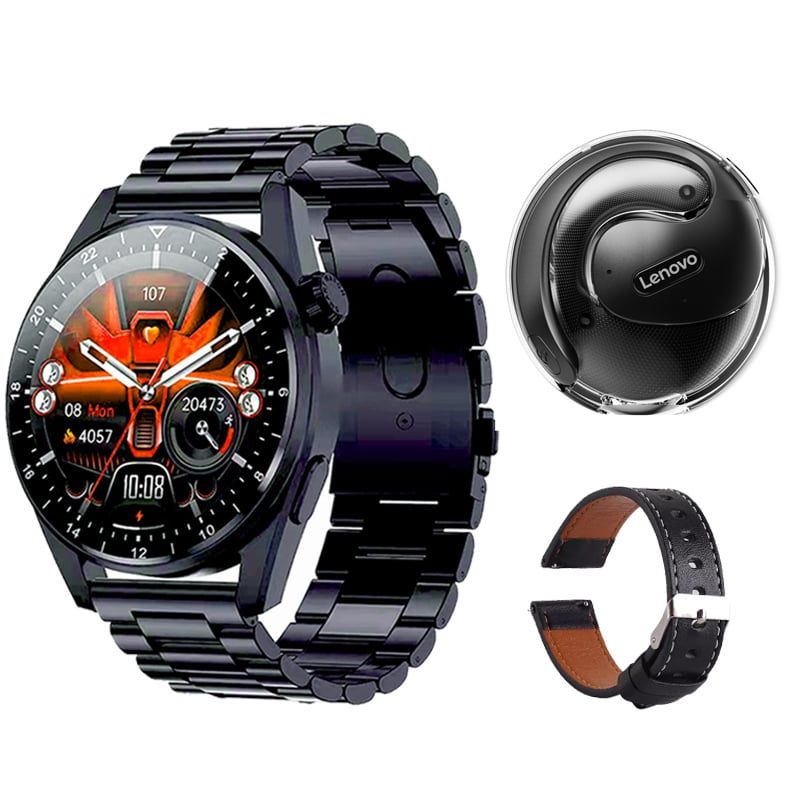 LENOVO - Audífonos Lenovo X15 PRO-Negro y Toumi GT-A-B Reloj inteligente-Negro