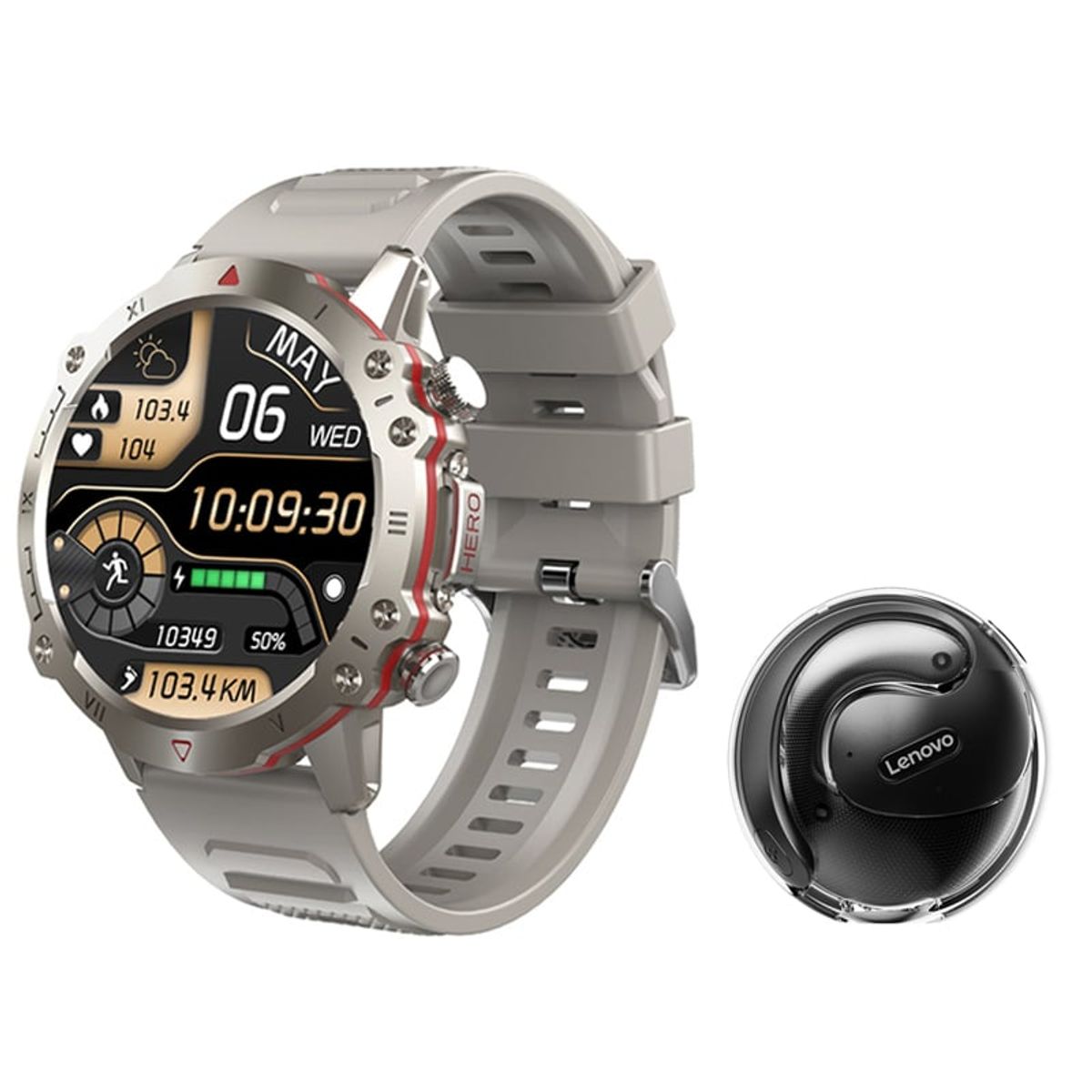 LENOVO - Lenovo X15 Pro TWS Audifonos BT y Toumi Watch GT-D-G Reloj inteligente