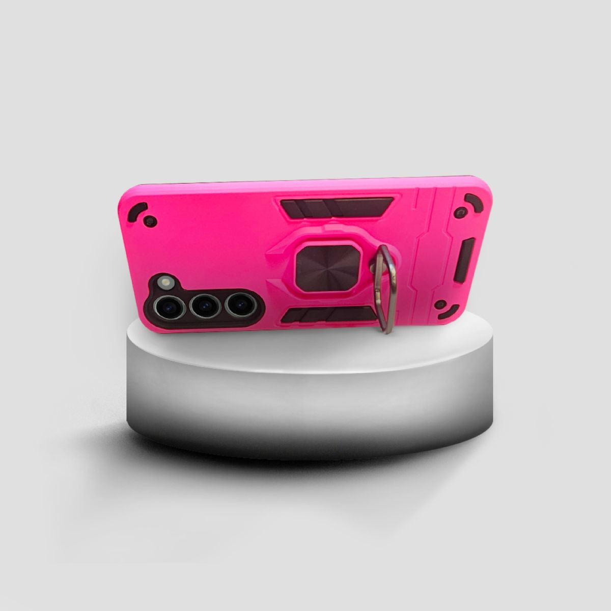 GENERICO - CARCASA ANILLO ANTIGOLPE PARA CELULAR SAMSUNG S23 COLOR FUCSIA