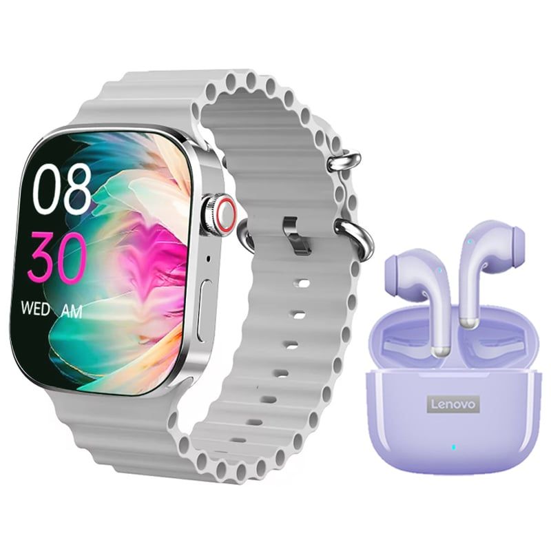 LENOVO - Audífonos Lenovo LP40 Pro De  y Toumi I9 PRO MAX  Reloj inteligente-Morado