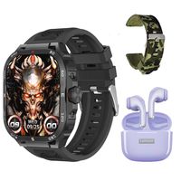 Audífonos LP40-Morado y Smartwatch Toumi GT-W Max-B Amoled