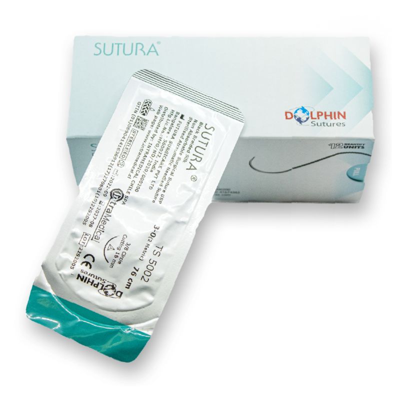 GENERICO - Sutura 38 Circulo Cortante 16Mm 76Cm 3-0 Caja 12 Un
