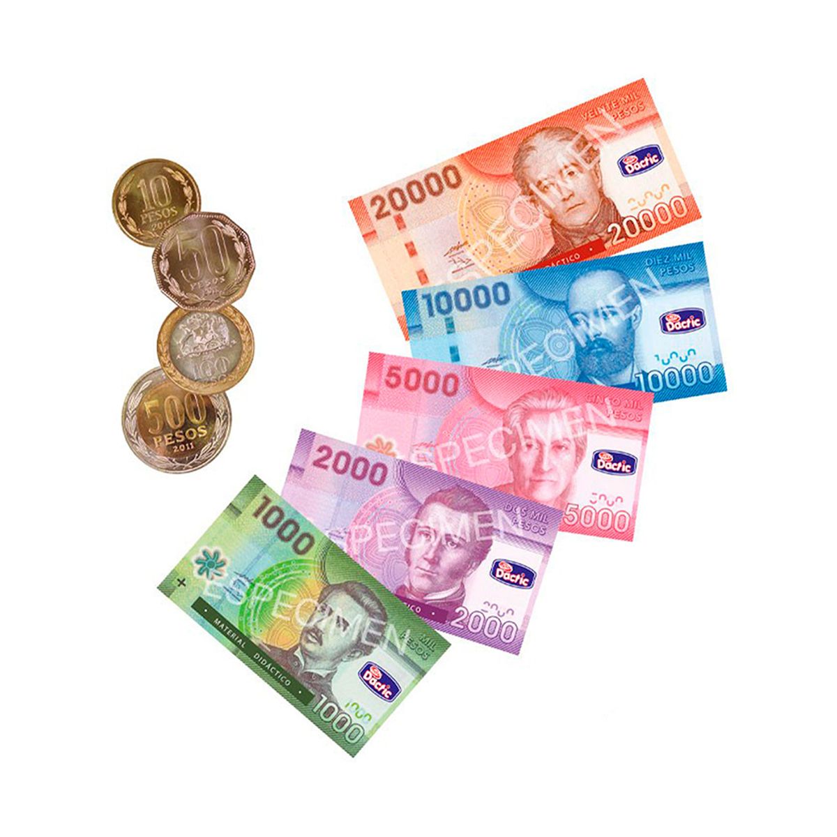 DACTIC - Set Billetes Y Monedas Para Juegos Didacticos Dactic
