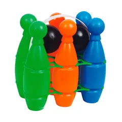 DACTIC - Juego Didactico Bowling Plastico 6 Piezas + 2 Pelotas