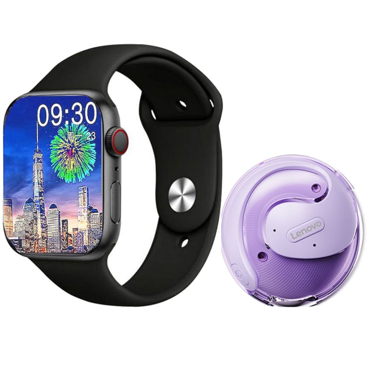 LENOVO - Audífonos Lenovo X15 PRO-Morado y Toumi S9 Pro-B Reloj inteligente