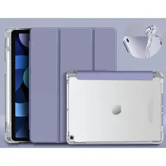 DANWEILE - Funda Para iPad 2021 10.2 Con Ranura Lápiz Pencil - Morado
