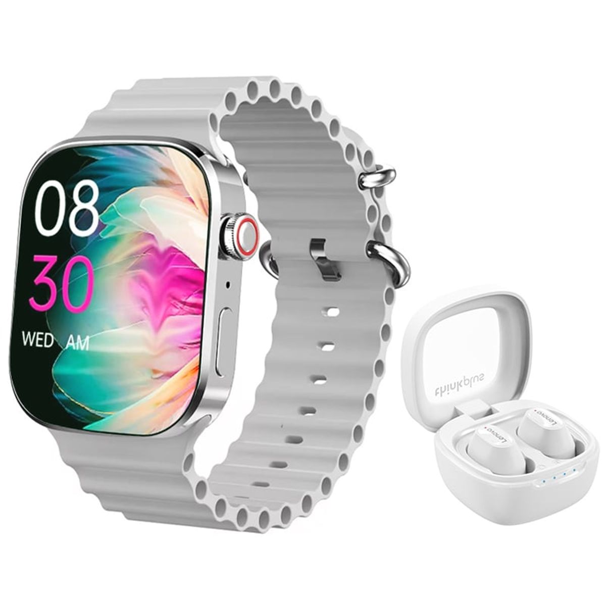 LENOVO - Audífonos Lenovo XT62-Blanco y Toumi I9 PRO-W Reloj inteligente