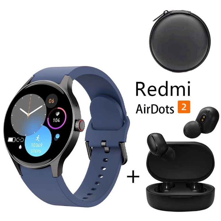 Smartwatch Y80-Bu y Audifonos Redmi AirDots 2 y Estuche