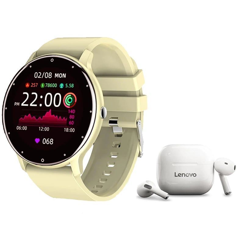 LENOVO - Audífonos Lenovo LP40-Blanco y Toumi Fit 2-Y watch Reloj inteligente