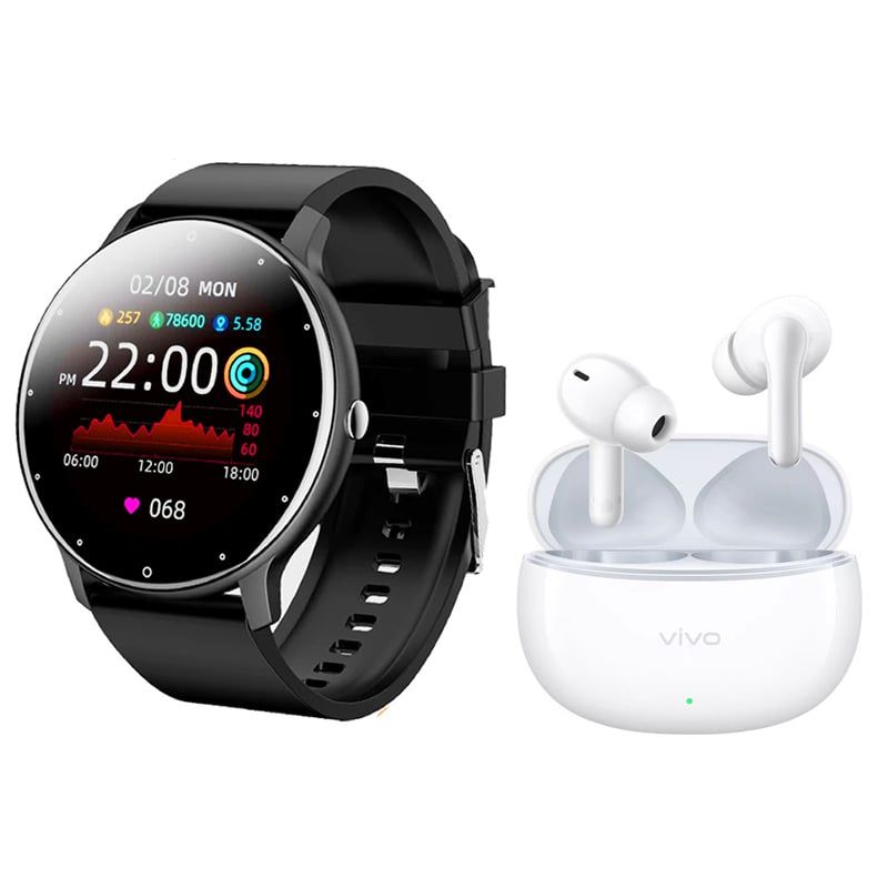 VIVO - Audifonos Vivo TWS 3e Audífono-Blanco y Toumi Watch Fit 2 B