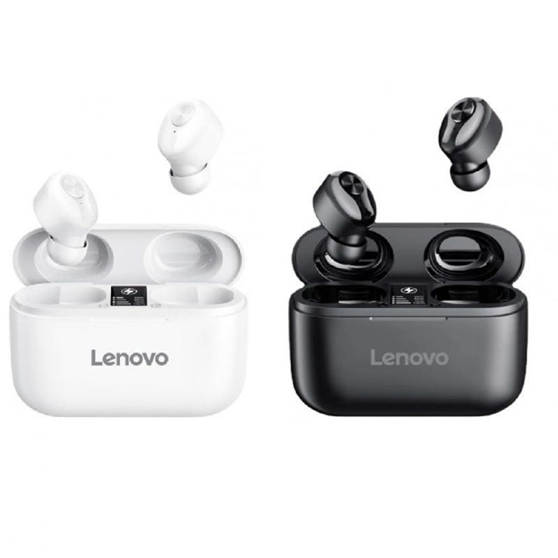LENOVO - Set 2 De audífonos lenovo HT18 De PRO bluetooth 50-Negro+Blanco