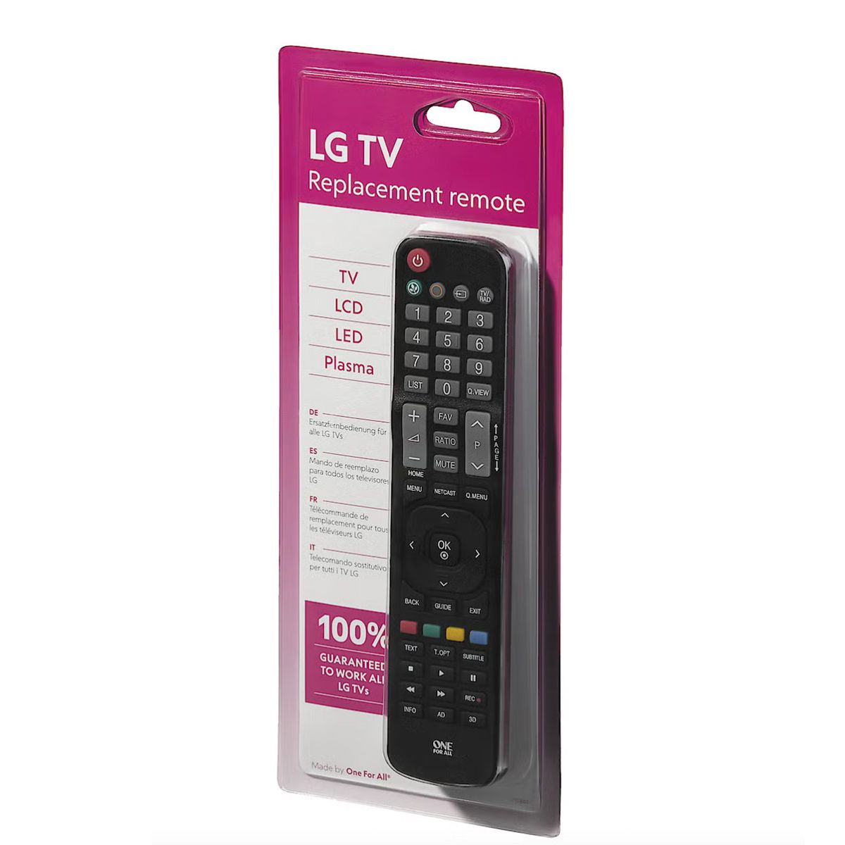 JOIGO - Control Remoto Universal Compatible con LG Plasma Led tv