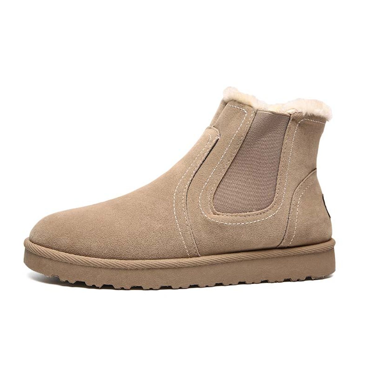 SHANDIAN - Botas mujer con chiporro Invierno Negro