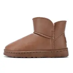 SHANDIAN - Botas mujer con chiporro Invierno Negro