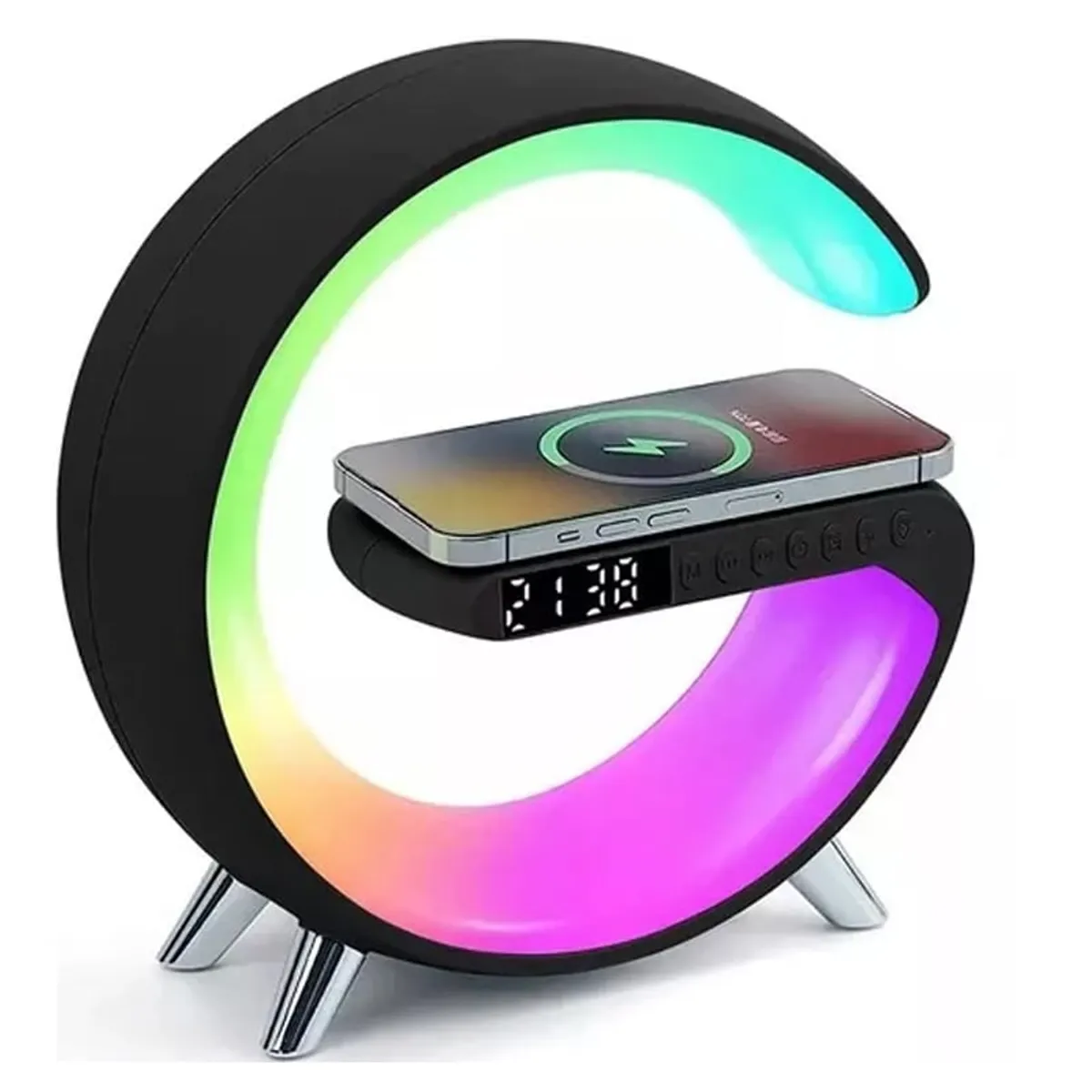 BRO TOUMI - Toumi altavoz El de carga rápida inalámbrica multifuncional-Negro