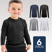 Pack 6 Camisetas Poleras Polar Niño Primera Capa Surtido