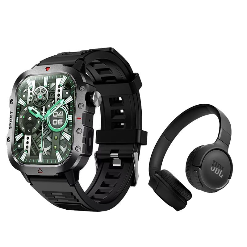 JBL - Audífonos JBL 510BT TWS-Negro y Toumi GT-K reloj inteligente