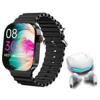 Audífonos GM2 PRO-Blanco y Toumi I9 PRO-B Reloj inteligente