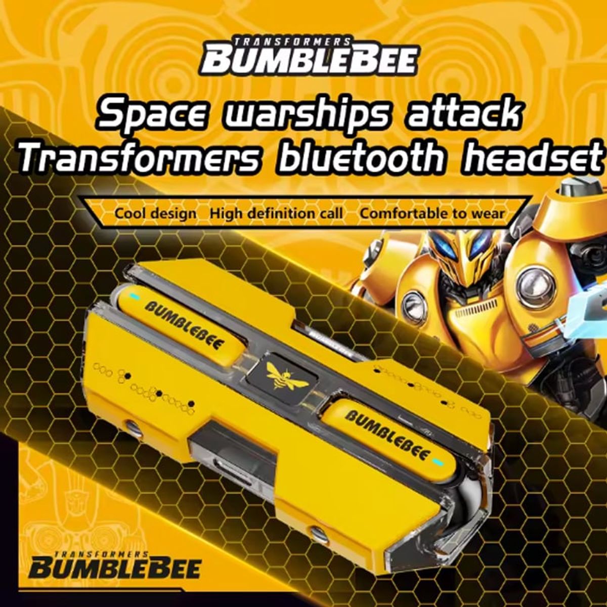 TRANSFORMERS - Audífonos Bluetooth TRANSFORMERS TF-T01 Bee Amarillo