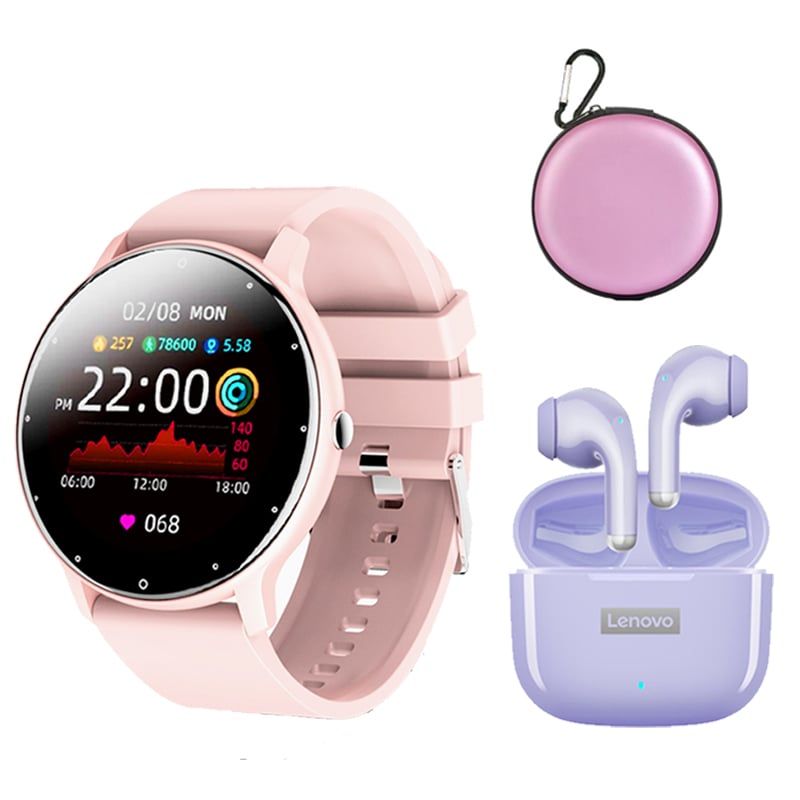 LENOVO - Audífonos Lenovo LP40 Pro-Morado y Toumi Fit 2-P Reloj inteligente