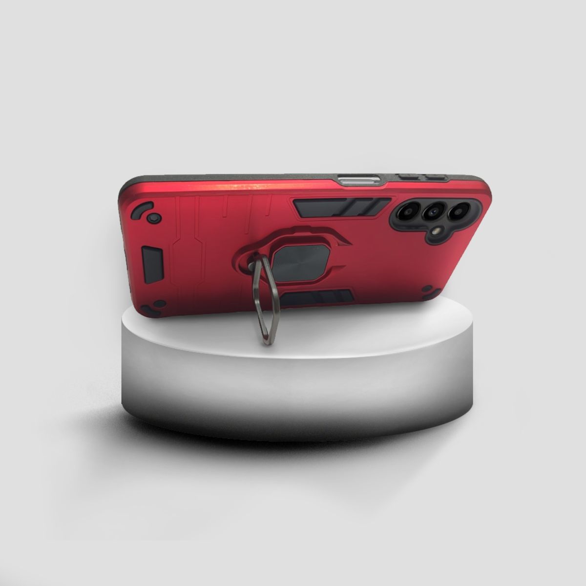 GENERICO - CARCASA ANILLO ANTIGOLPE PARA CELULAR SAMSUNG A13 5G COLOR ROJO