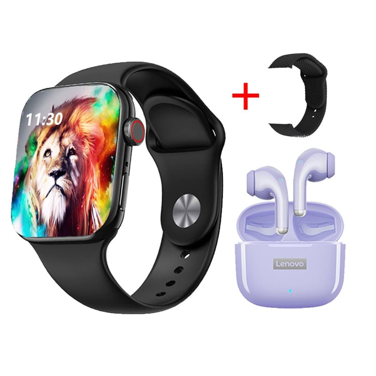 LENOVO - Audífonos Lenovo LP40 Pro-Morado y Smartwatch GT-T2 PRO Max-B 23 inch