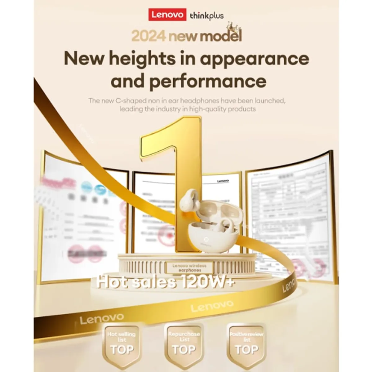 LENOVO - Audífonos Lenovo LP25  Tws Auriculares Bluetooth 54 Earphone -Blanco