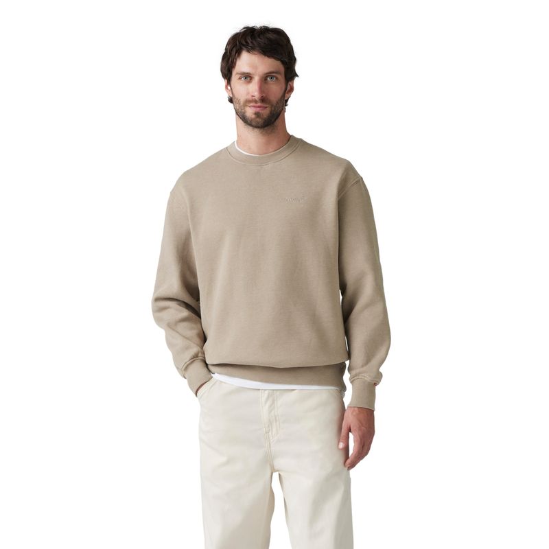 LEVIS - Polerón Hombre Authentic Crew Beige Levis