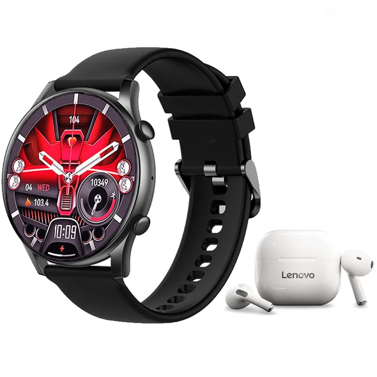 LENOVO - Lenovo LP40 De Audífonos tws y Toumi Fit 3 Pro Reloj inteligente