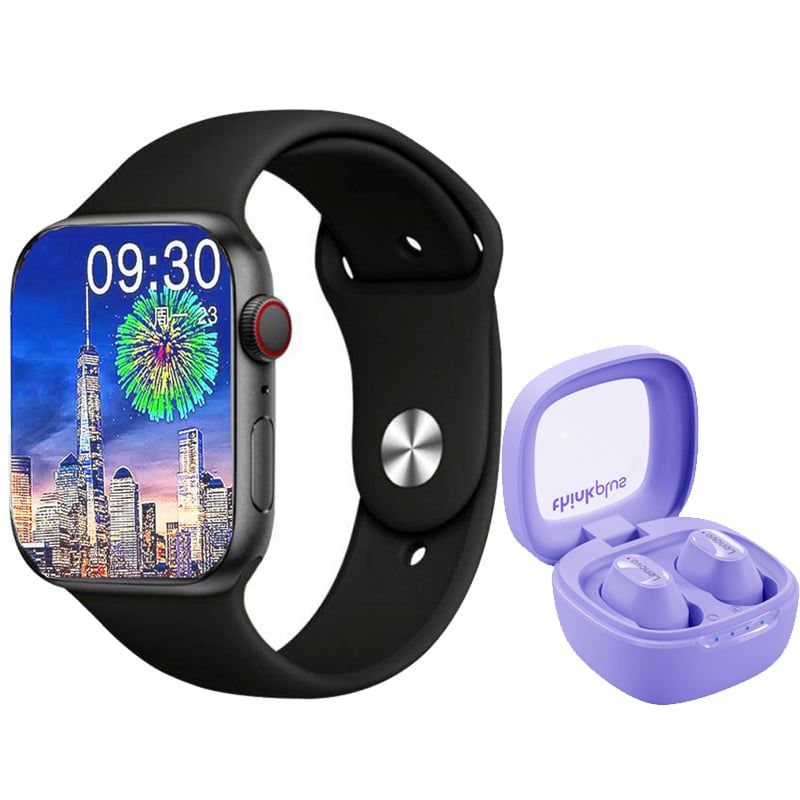 LENOVO - Audífonos Lenovo XT62 - Morado Smartwatch Toumi Watch S9 PRO-Negro