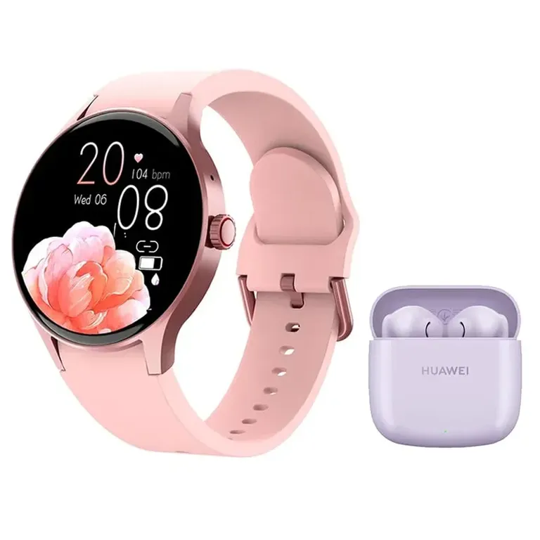 Audífonos Freebuds Se 2-Morado y Reloj Inteligente Y80-P