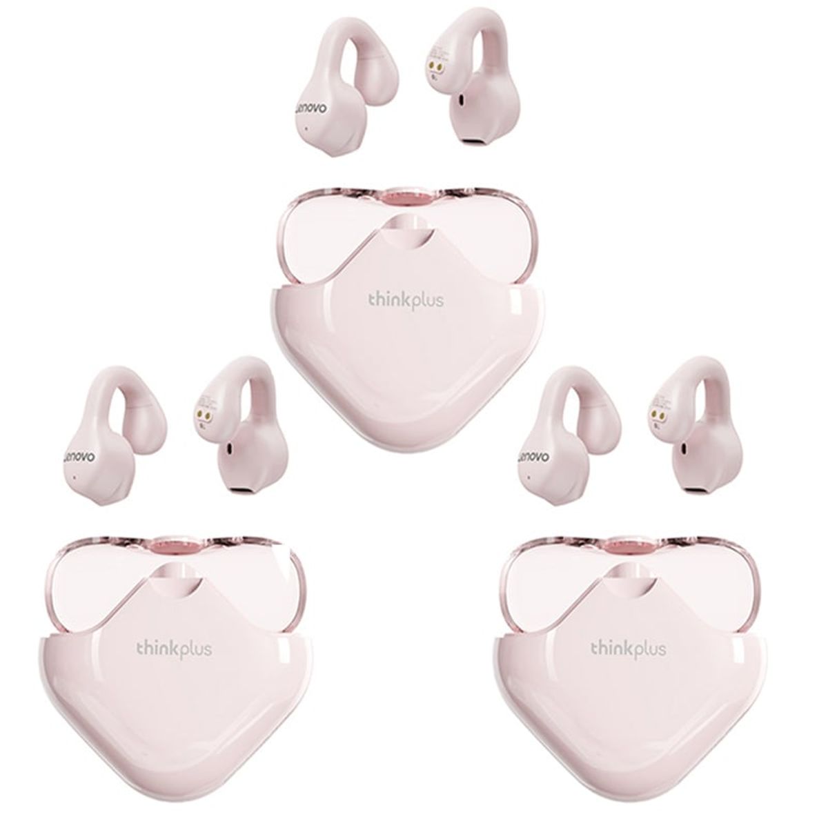 LENOVO - Set 3 De Lenovo XT61 De Audífonos tws-Bluetooth 53-Rosa