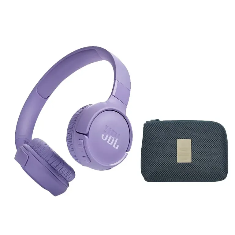 Audifonos Inalámbrico Tune 520BT-Morado Y Toumi Audífono Estuche-B