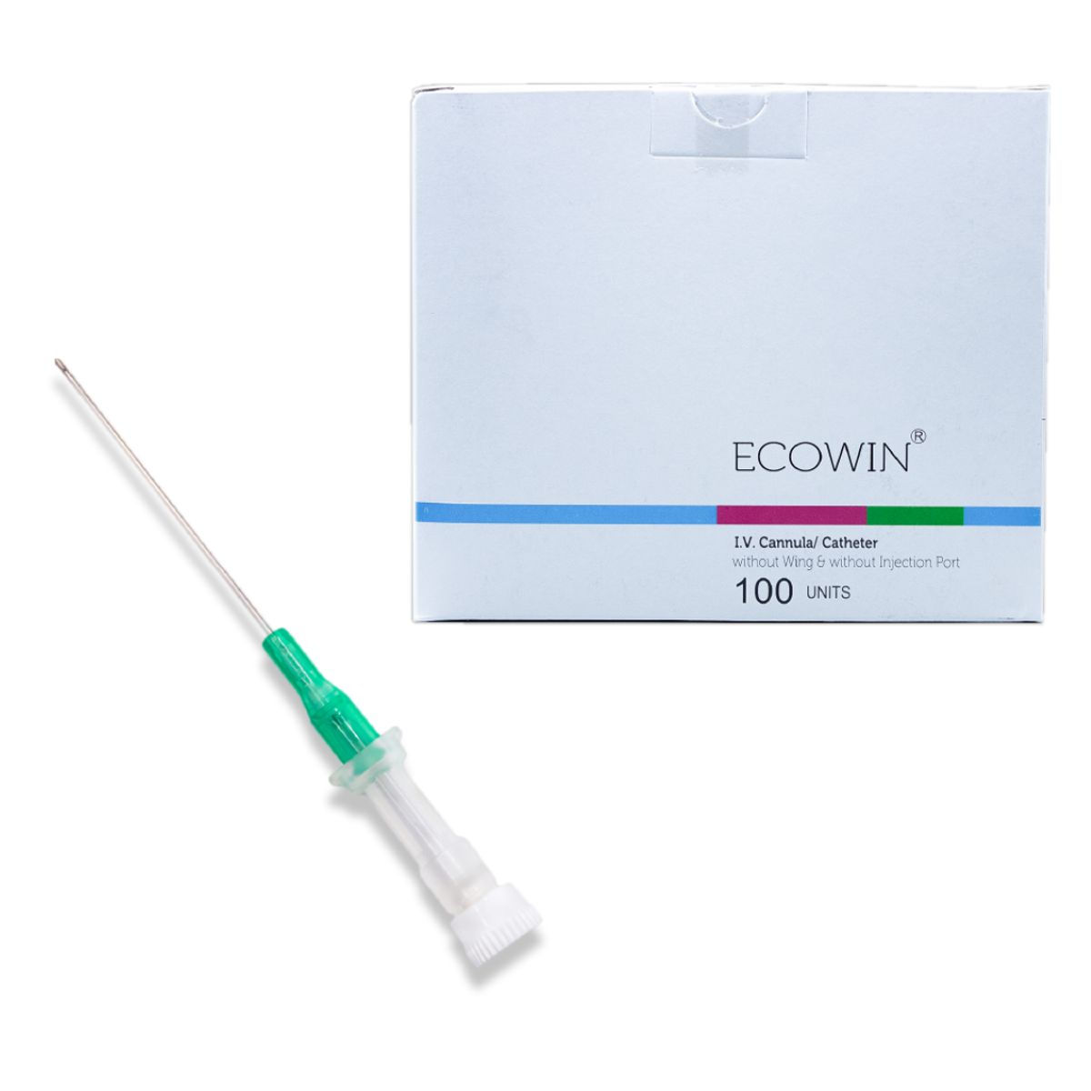 GENERICO - Cateter Intravenoso Branula Cteflón 100 un Ecowin- 14G X 1 34 45mm